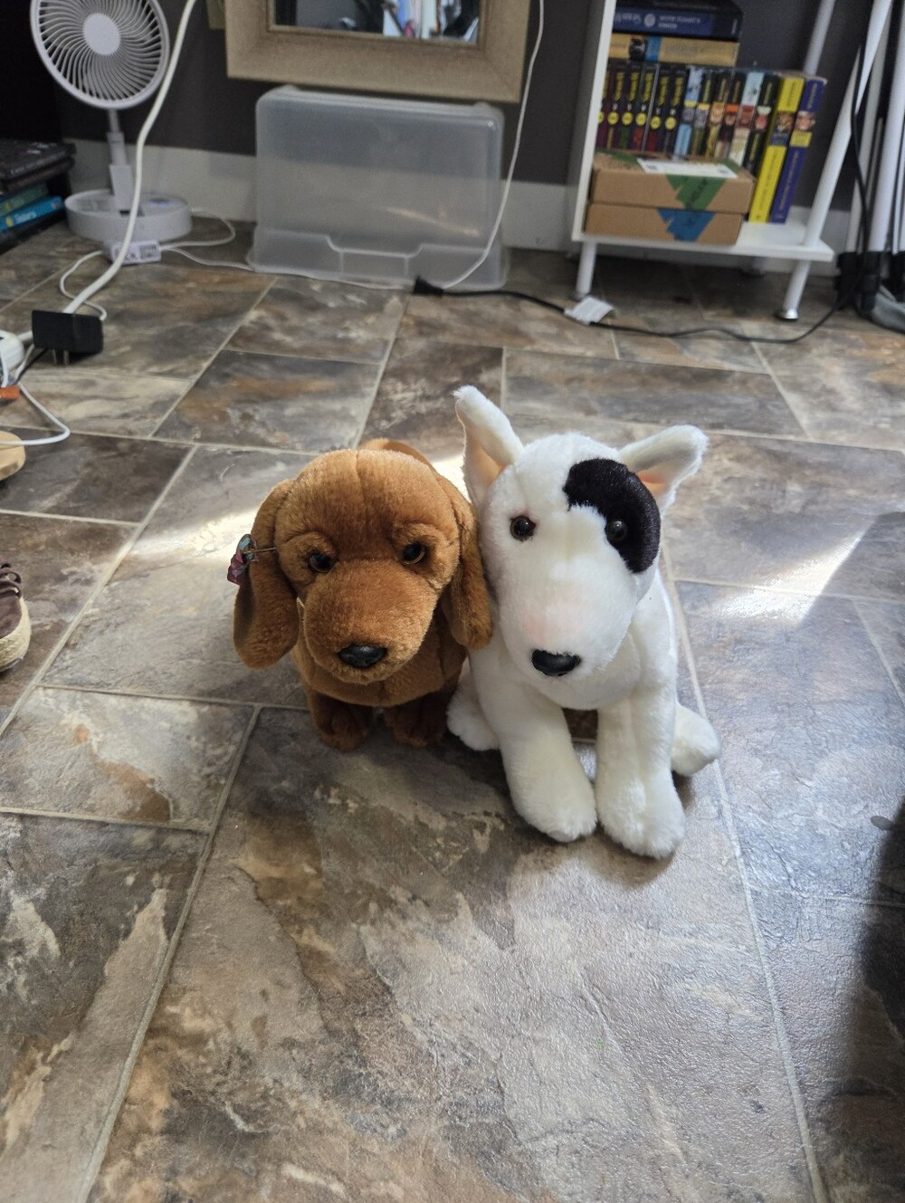 Ganz Webkinz Signature Lot Plush Dog Toy Pair - Brown & White Soft Squeaky Dogs